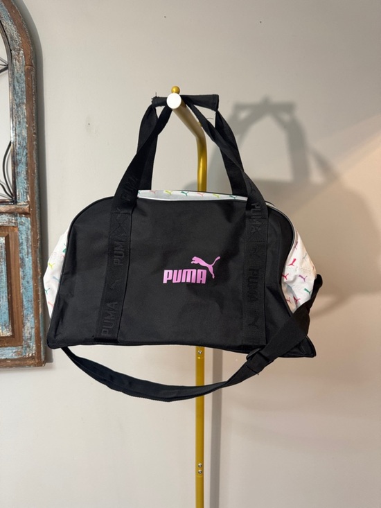 Puma Handbags - Puma Black Duffel Bag with Pink Logo and White Accents EUC
